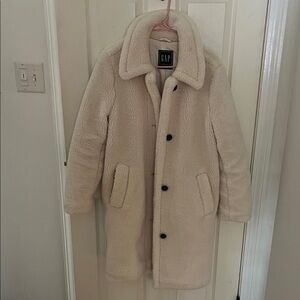 GAP Cream Sherpa Coat